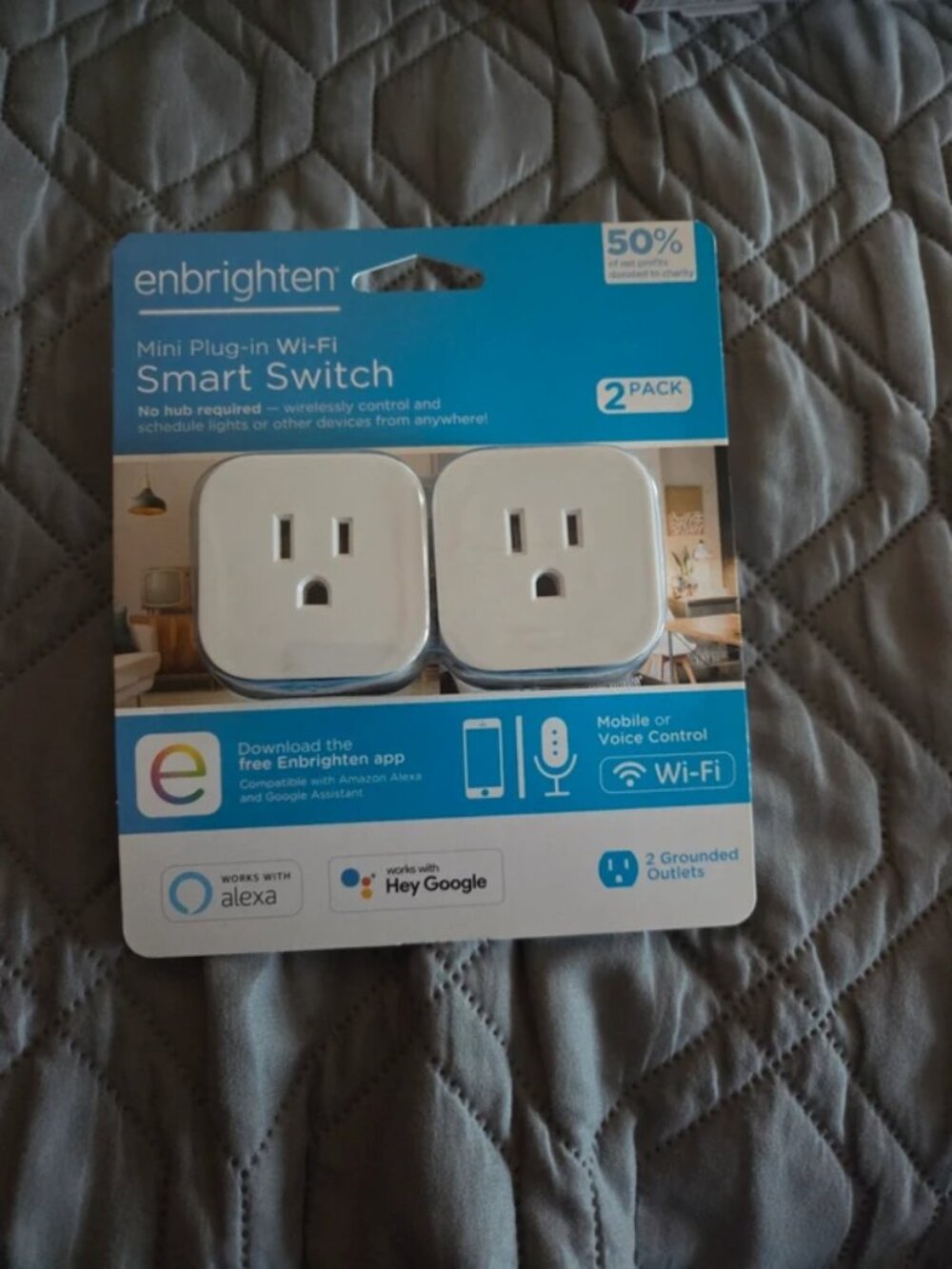 Enbrighten Mini Plug-in Wi-Fi Smart Switch (2-Pack)